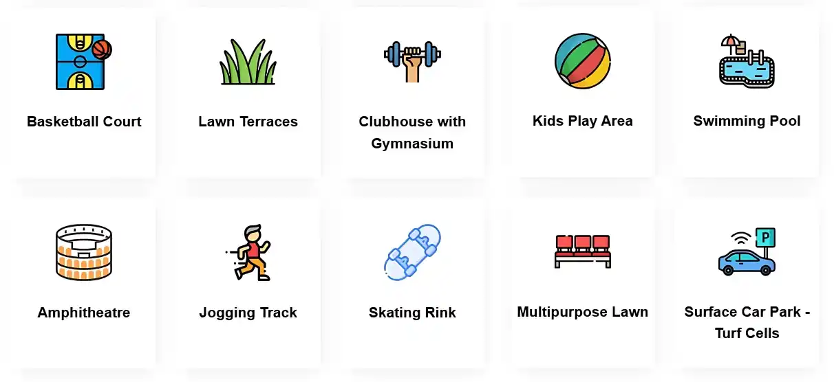 Clubhouse, Swimming Pool, Indoor Games And Wellness Amenities At Mana Verdant Terraces